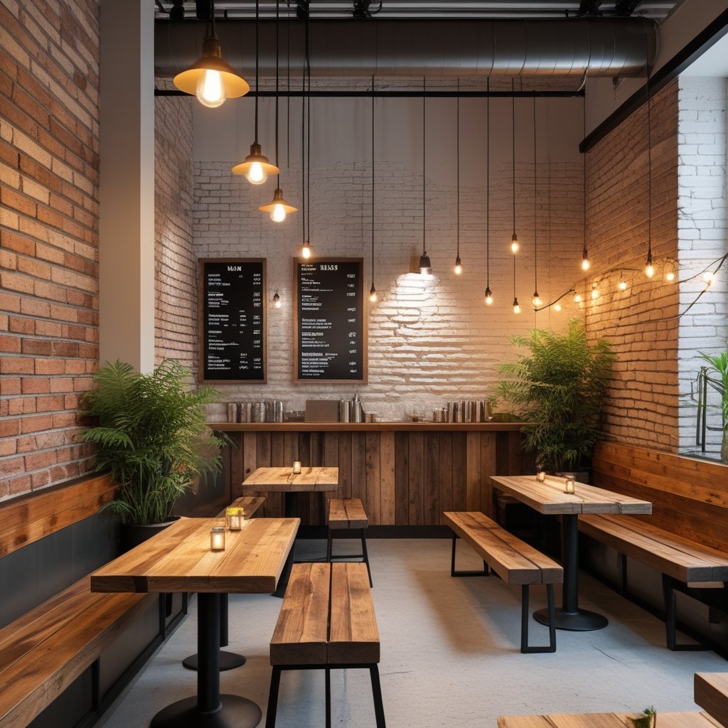 Tampak depan rumah makan sederhana dengan desain minimalis