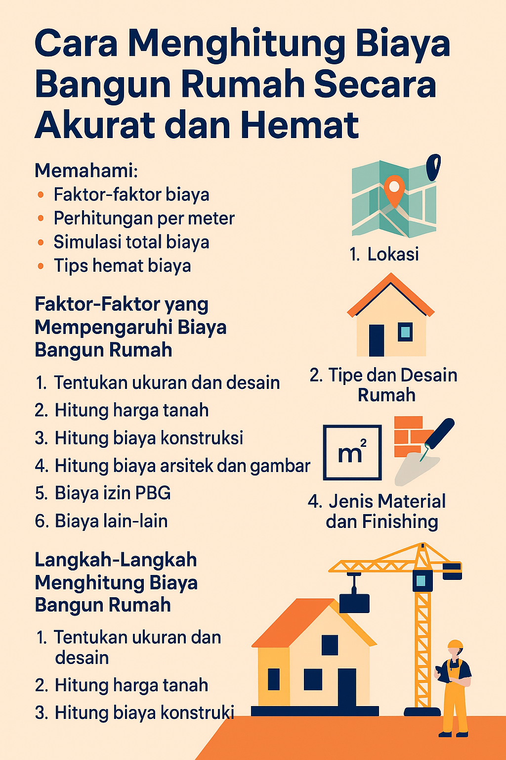 Cara menghitung biaya bangun rumah