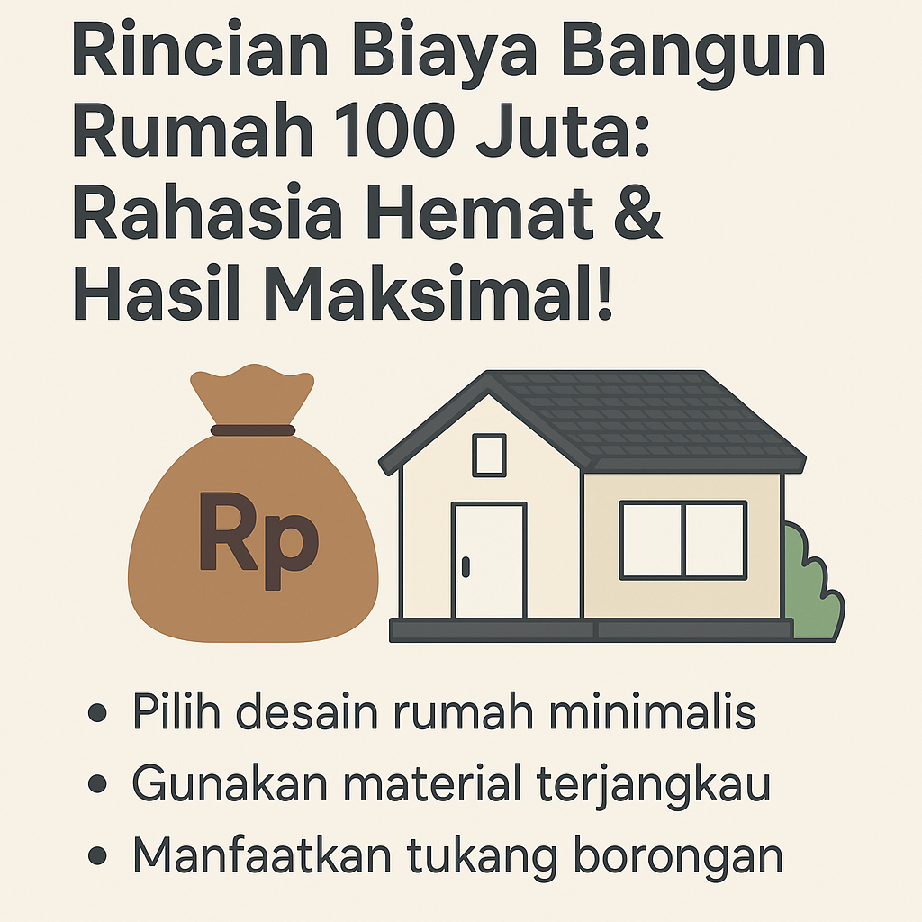 Rincian Biaya bangun rumah 100 Juta