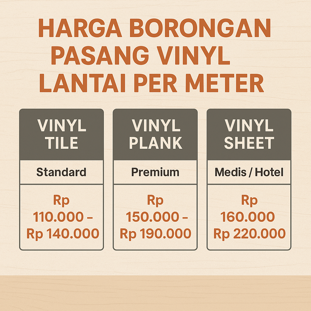 Harga Borongan Pasang Vinyl Lantai per Meter