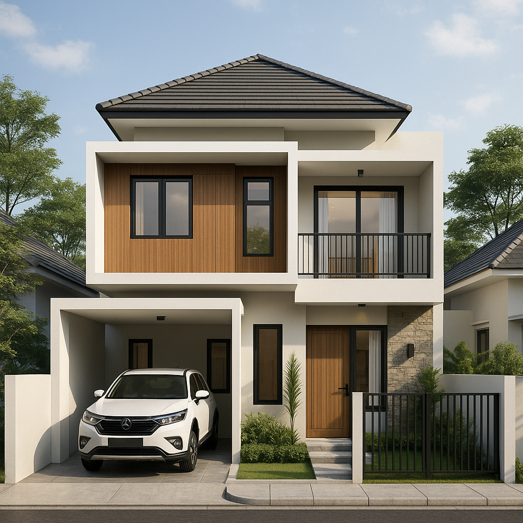 Jasa Desain Rumah Minimalis Modern 2 Lantai