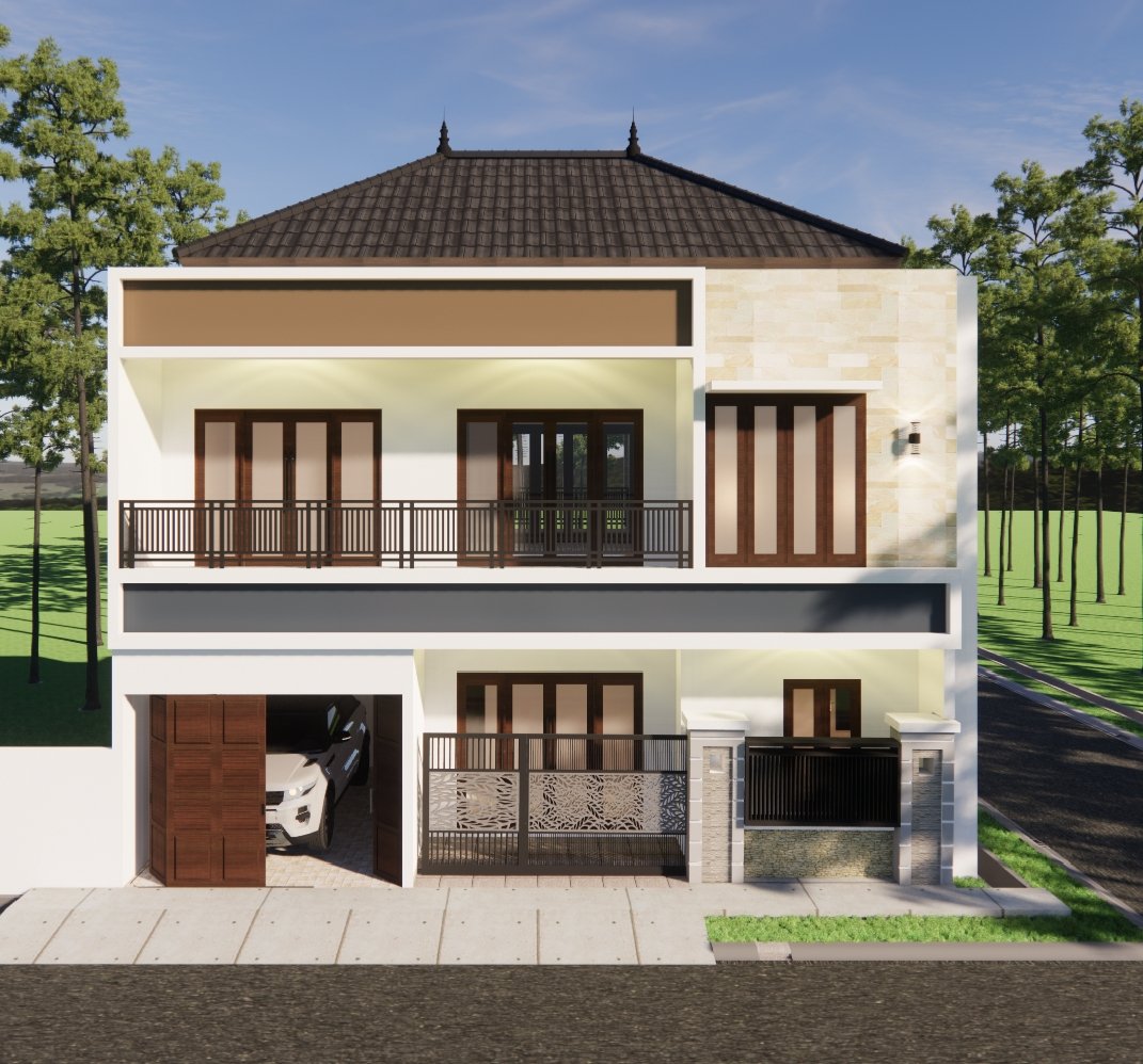 Desain Rumah Tropis Minimalis 2 Lantai yang Menawan