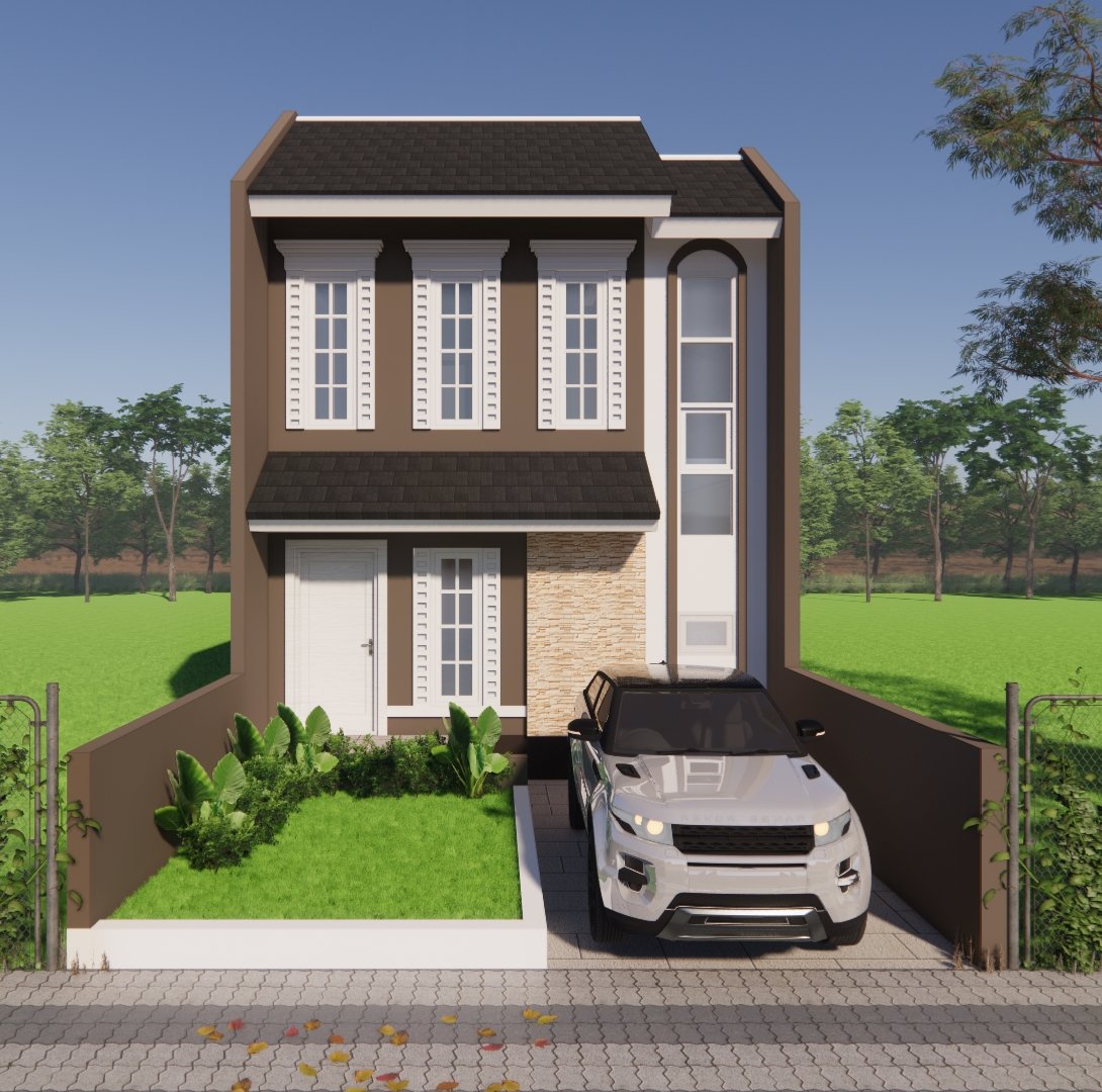 Desain Rumah 2 Lantai Klasik Modern yang Elegan, Terang, dan Fungsional