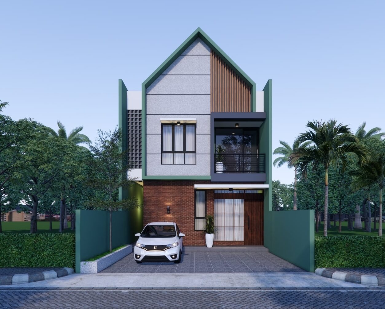 Desain Rumah 2 Lantai Bergaya Modern Minimalis yang Elegan dan Rapi