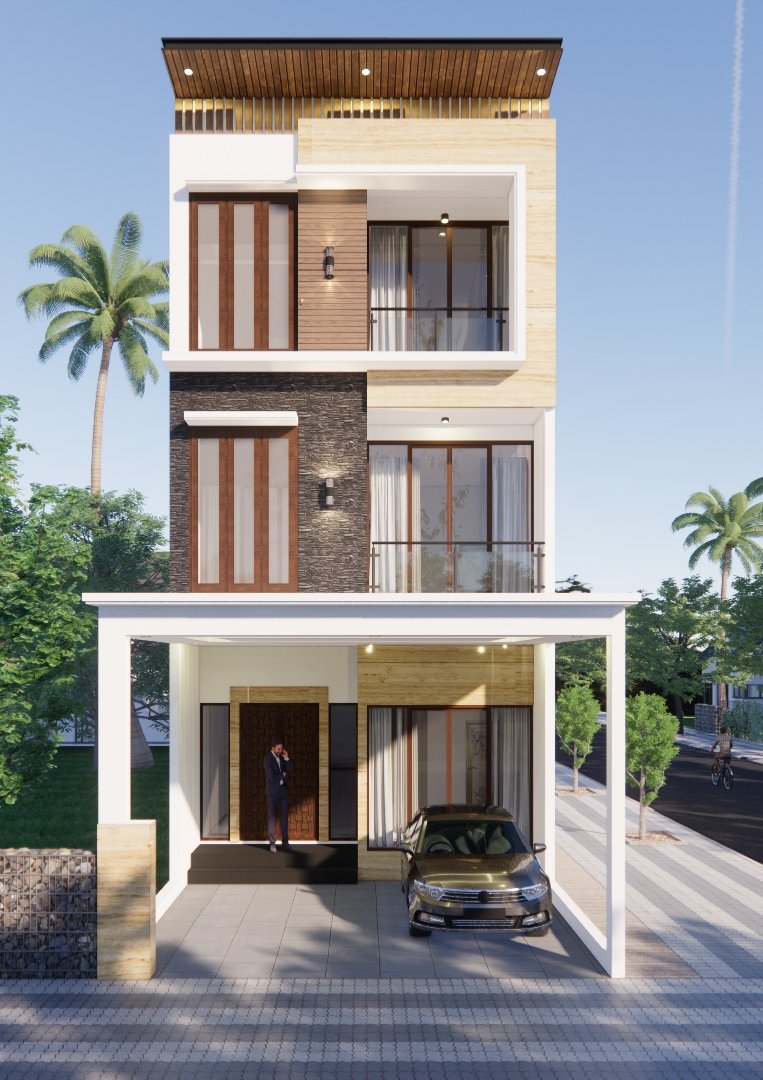 Desain Rumah Modern 3 Lantai yang Fungsional dan Elegan