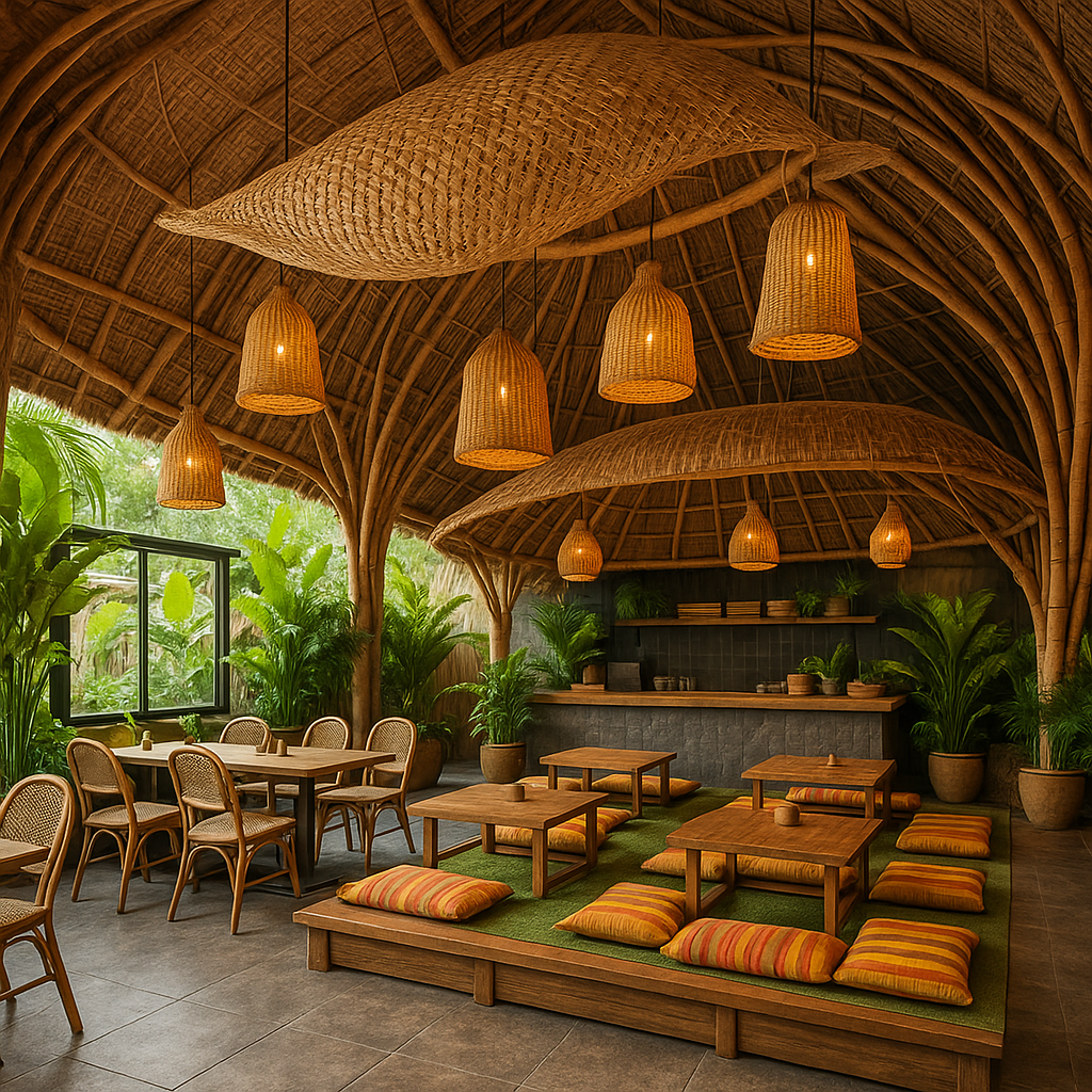 Desain rumah makan unik