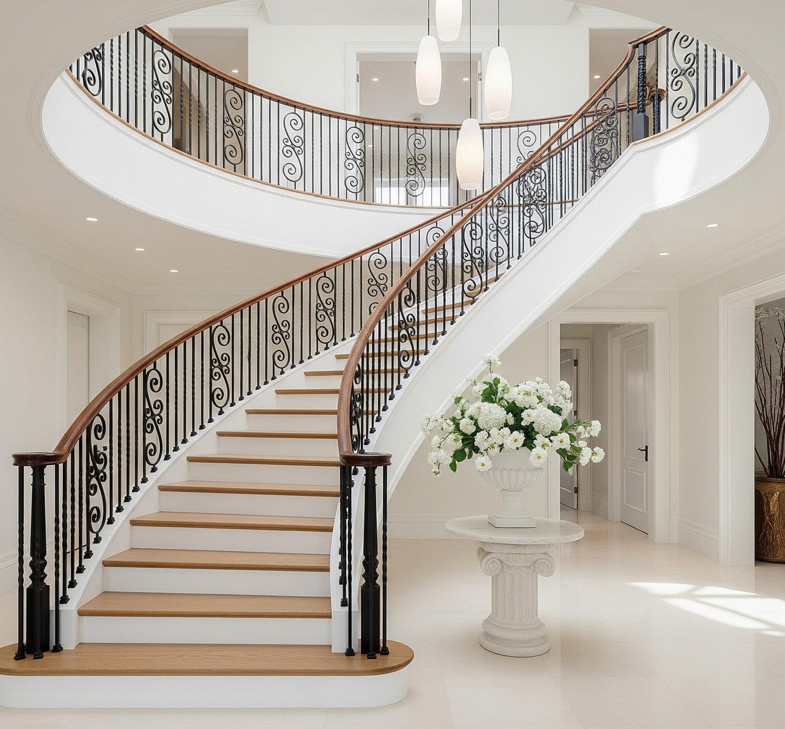 Desain Tangga Rumah Mewah yang Elegan dan Ikonik