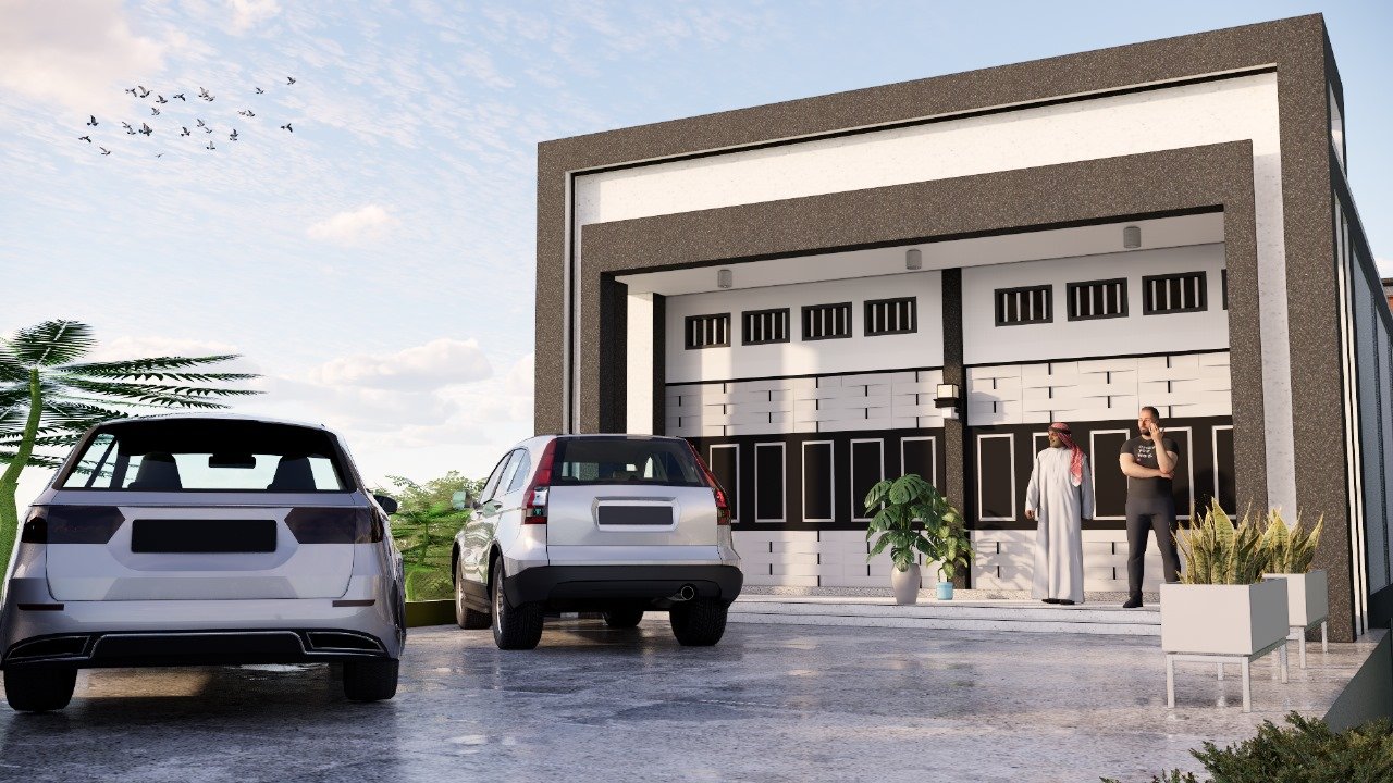 Desain Ruko 2 Pintu Minimalis Modern