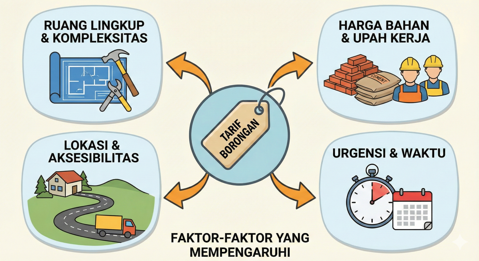 Faktor yang mempengaruhi harga borongan 