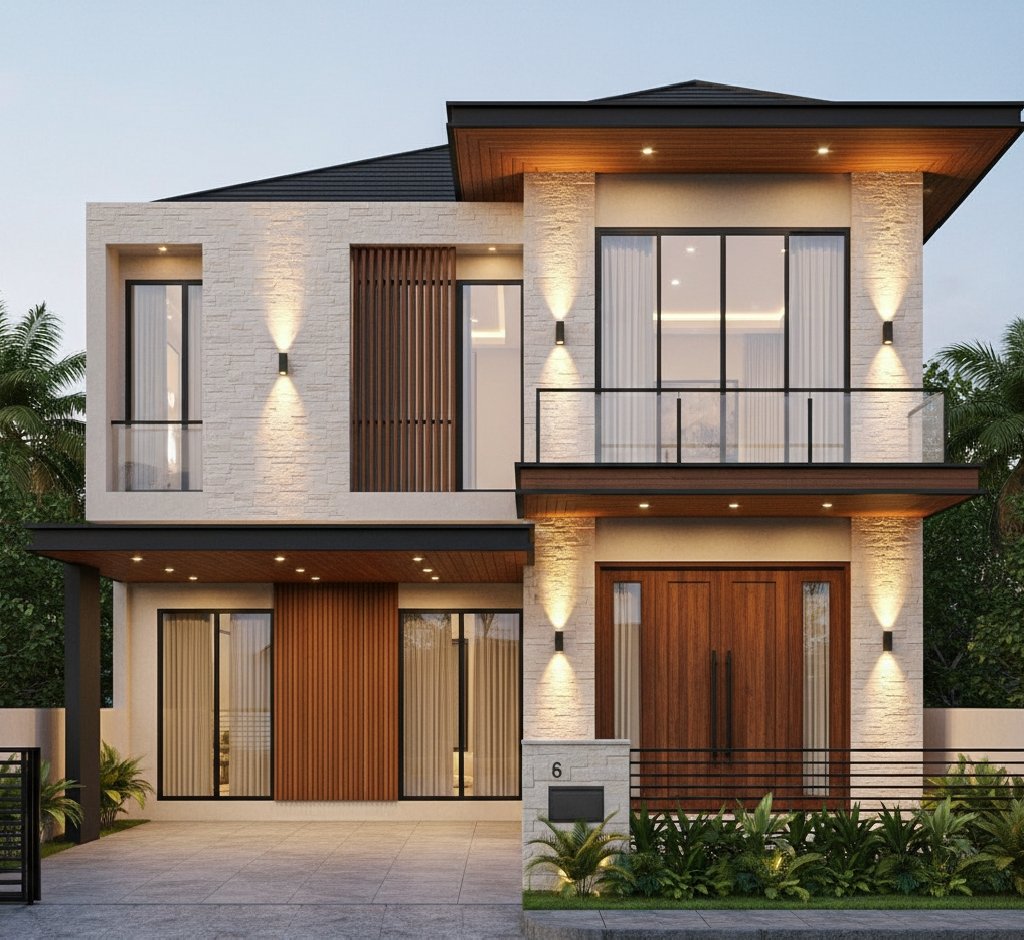 Desain Rumah Mewah 2 Lantai