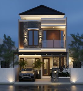 Desain Rumah 2 Lantai Minimalis Modern Elegan