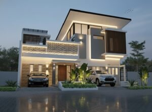 Desain Rumah mewah Minimalis modern 2 tingkat