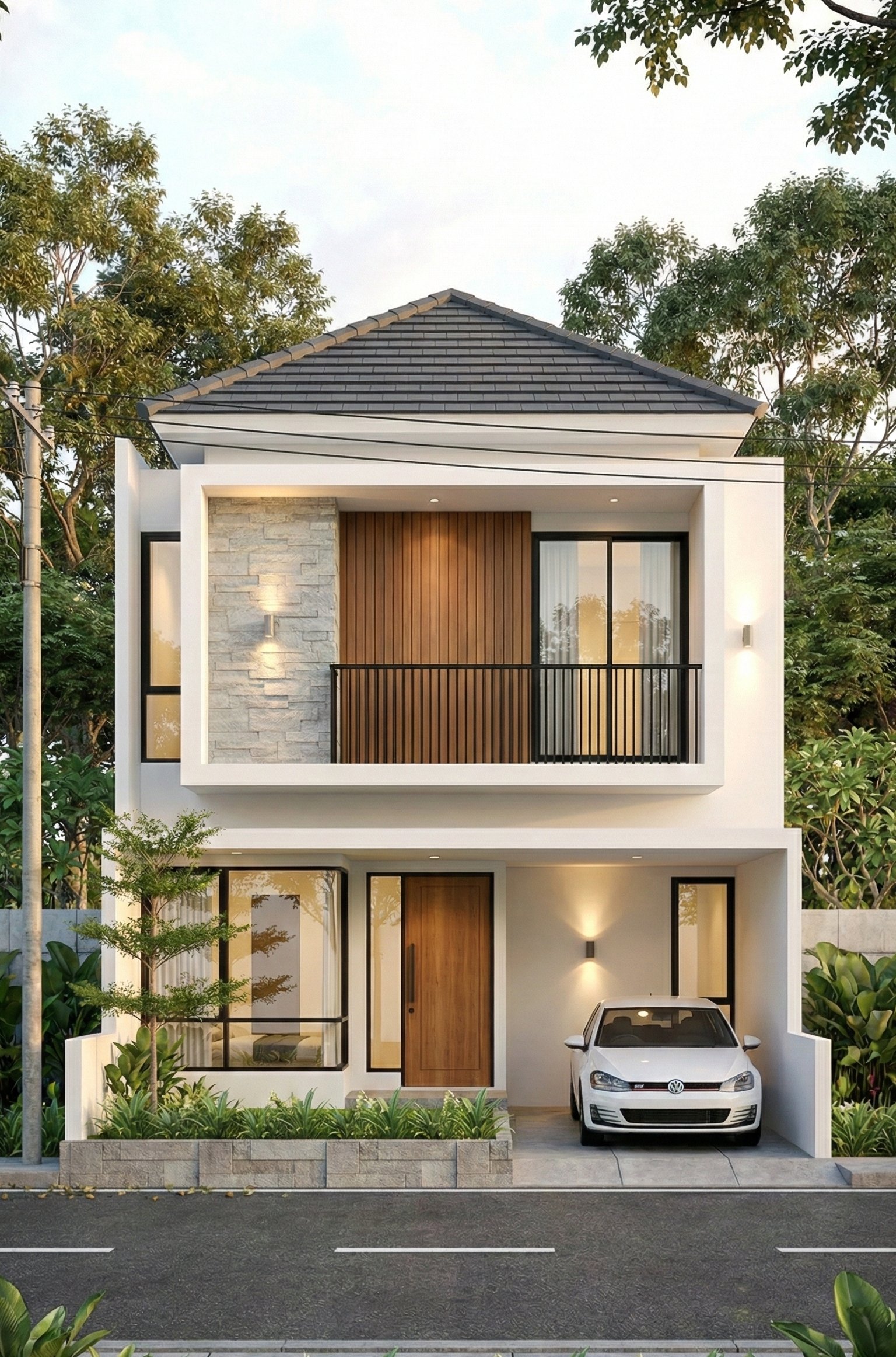 Rumah Minimalis 2 Lantai Pak Jaka Modern dan Fungsional