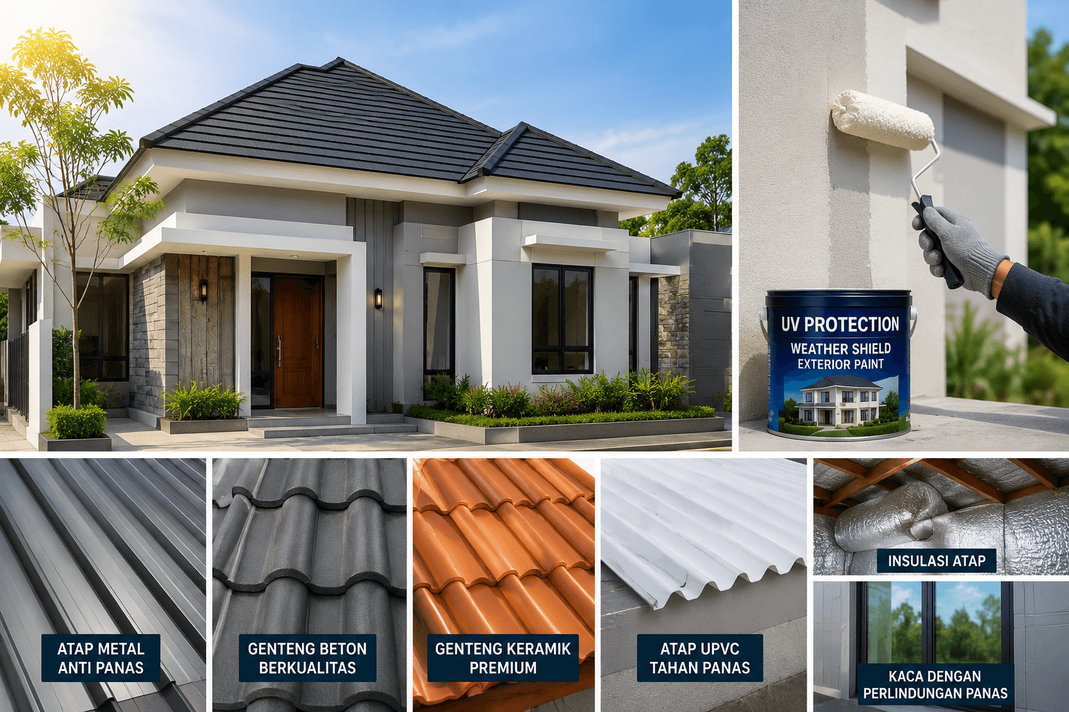 Rekomendasi material bangunan tahan cuaca Pekanbaru untuk rumah dengan cat eksterior anti UV dan atap tahan panas