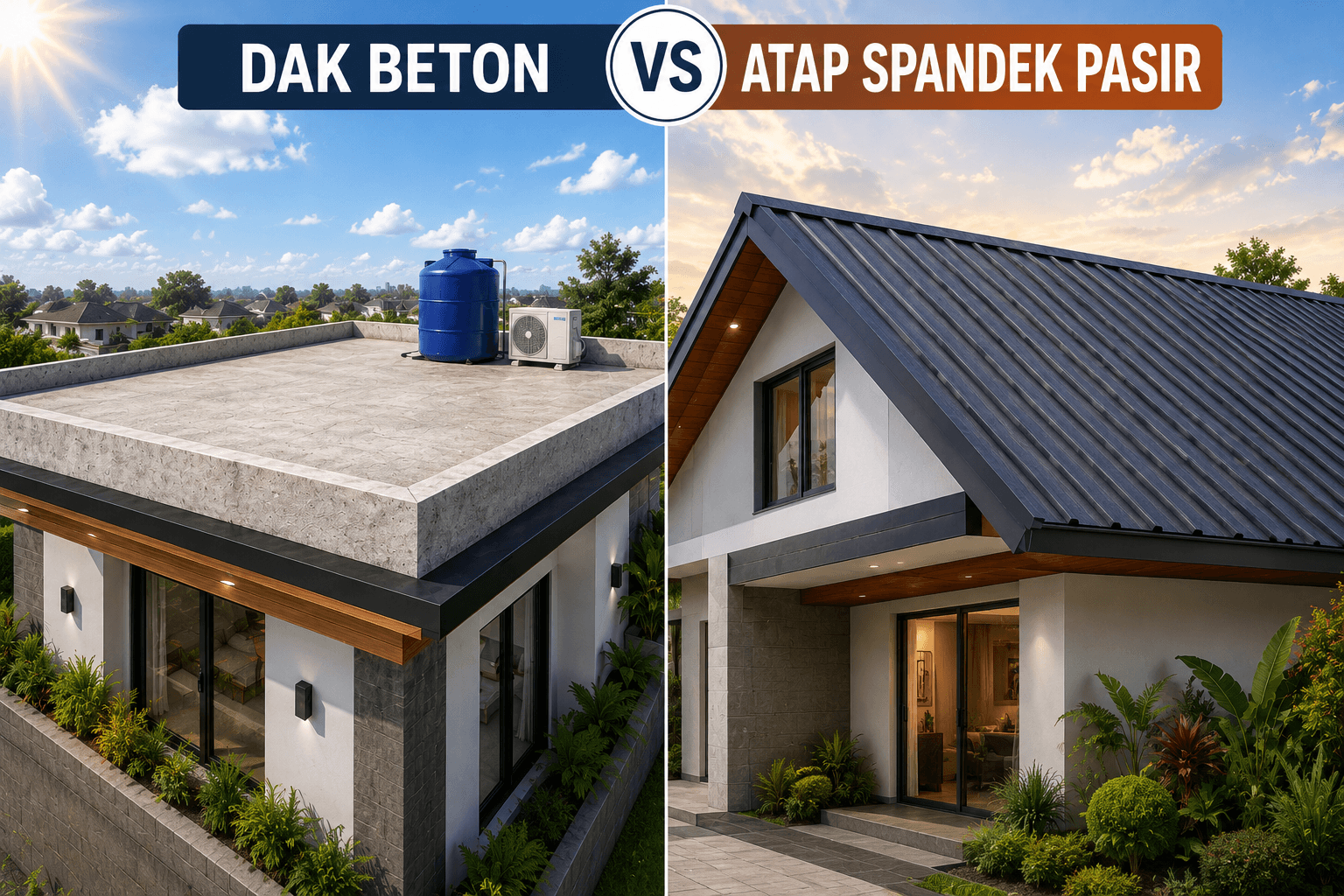 Mengenal Dak Beton vs Atap Spandek Pasir: Mana yang Lebih Sejuk